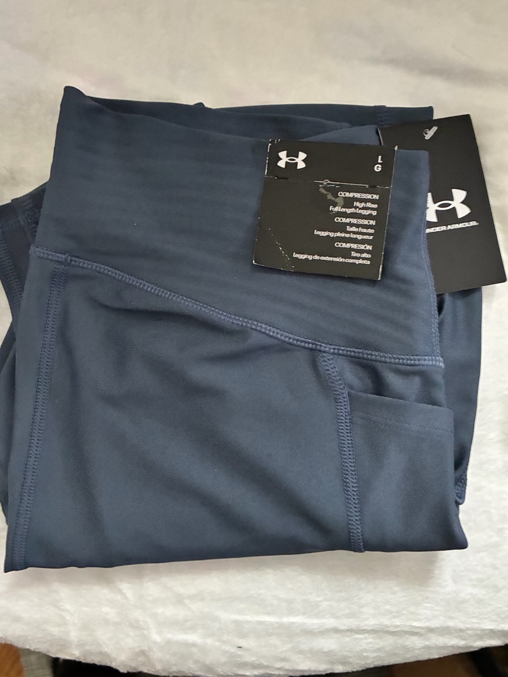 Under Armour Women's High-Rise Full-Length Compression Leggings - Navy Blue